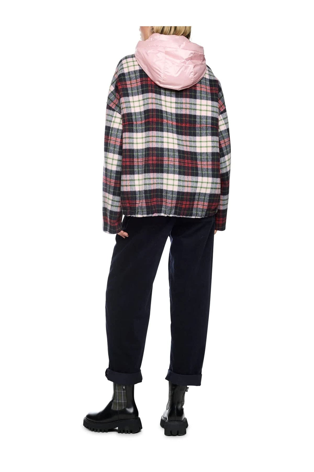 Veste réversible à carreaux avec capuchon pour femme Marc Cain