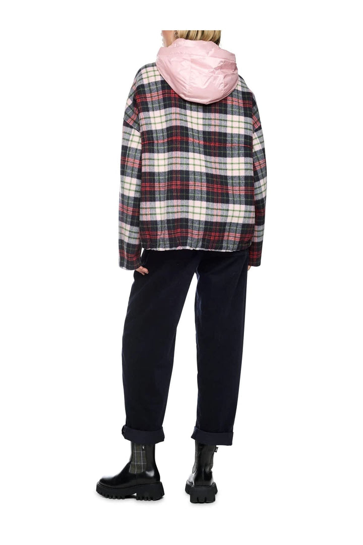 Veste réversible à carreaux avec capuchon pour femme Marc Cain