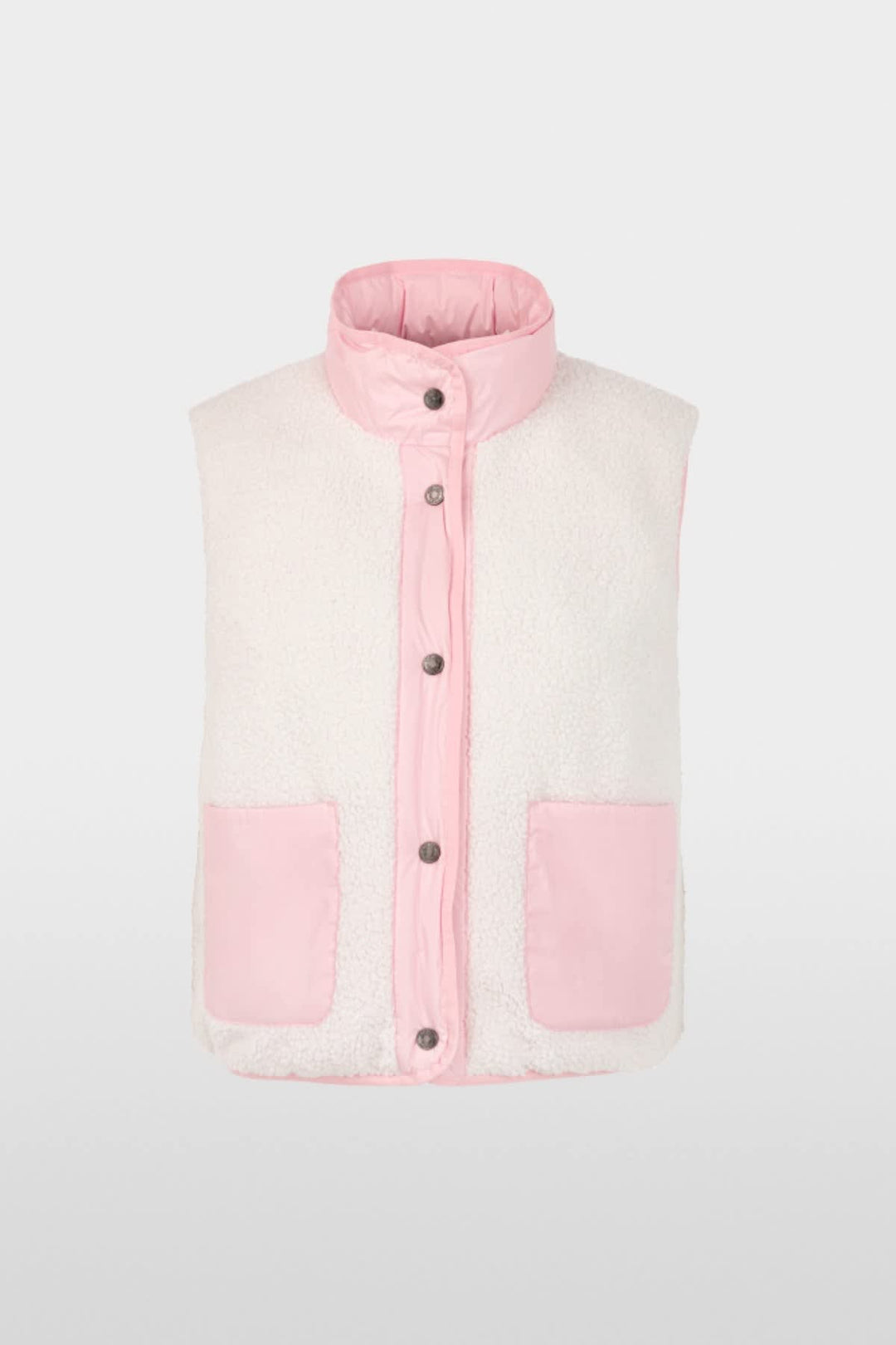 Veste sans manches réversible matelassée effet teddy vue de face pour femme Marc Cain