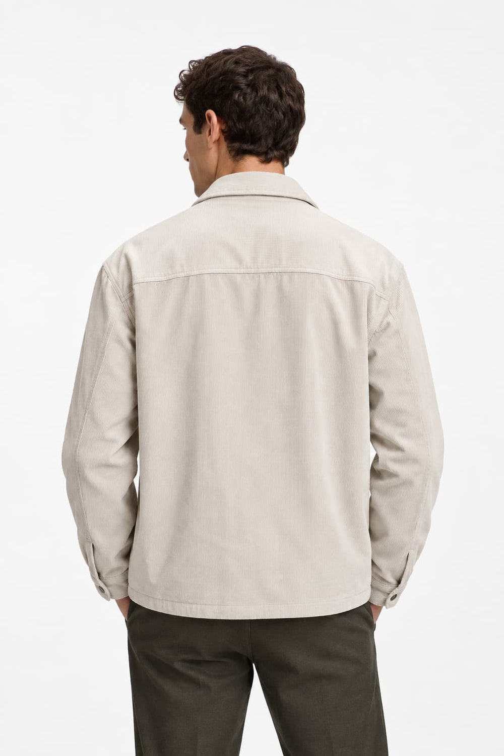 Veste style surchemise en velours côtelé vue de face pour homme Hugo Boss