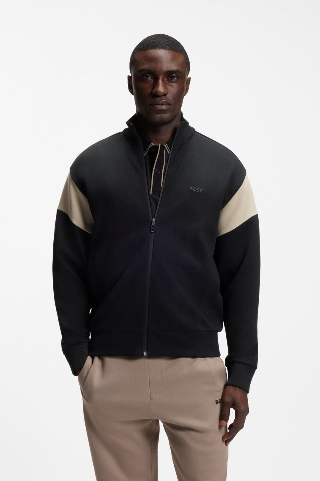 Veste zippée à blocs contrastants pour homme Hugo Boss