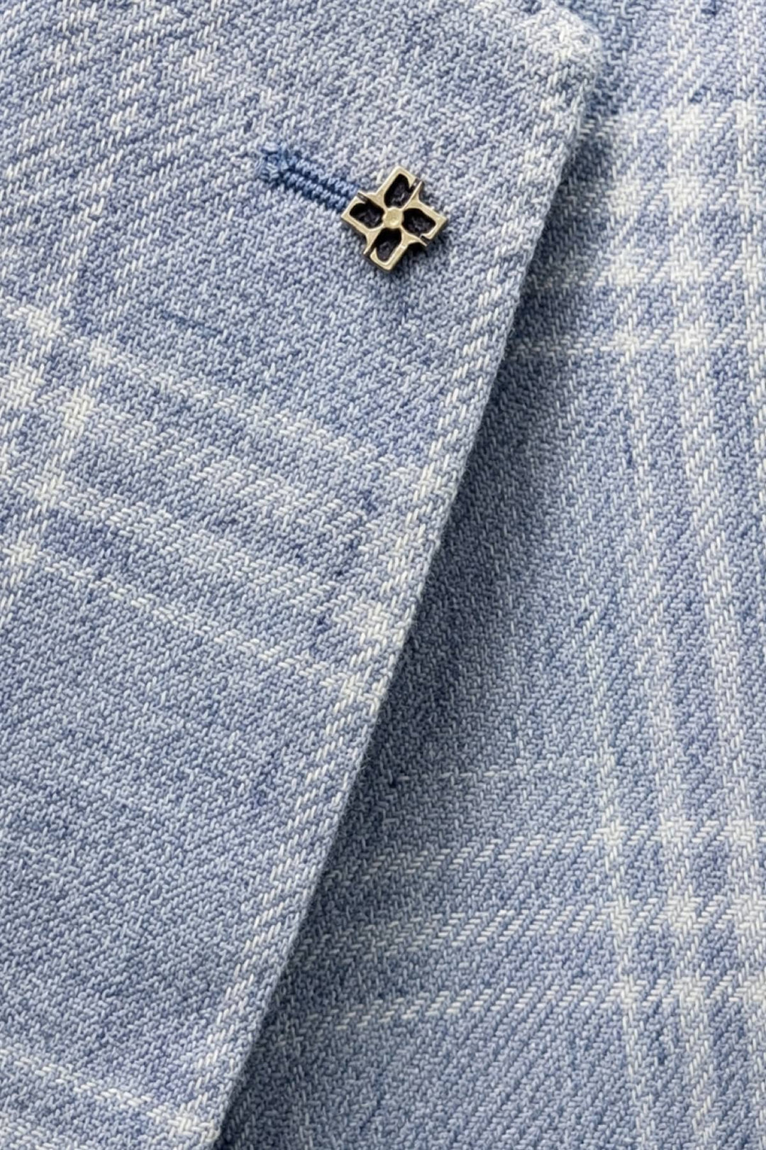 Vue de face veston à carreaux en lin et laine Tagliatore pour homme avec poches avant - Valérie Simon