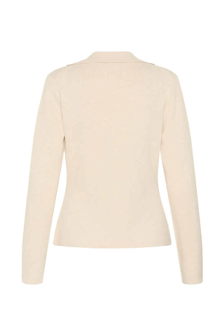 Veston en tricot noir à fermeture asymétrique vue de face pour femme Inwear