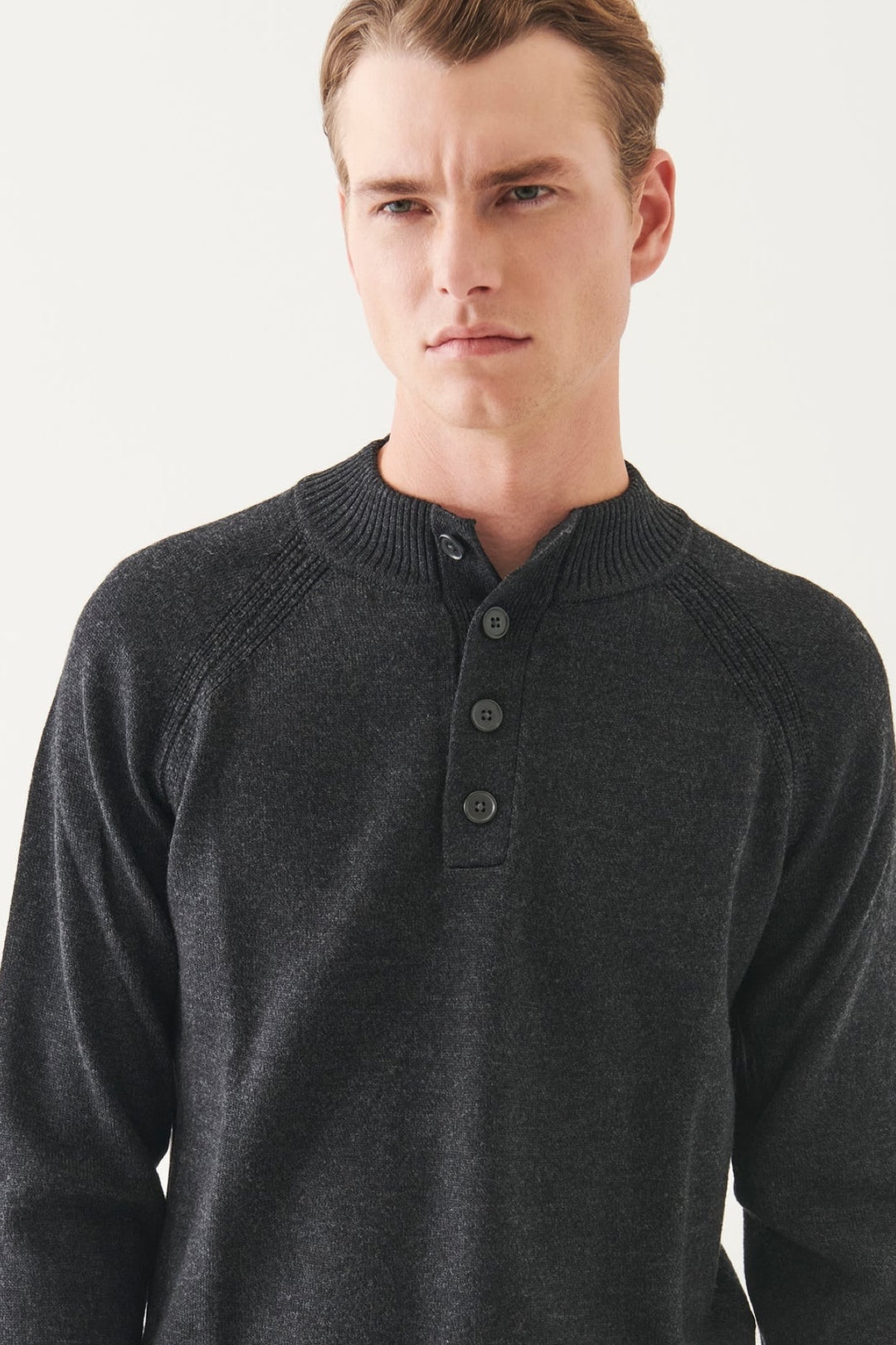 Merino button-down collar sweater