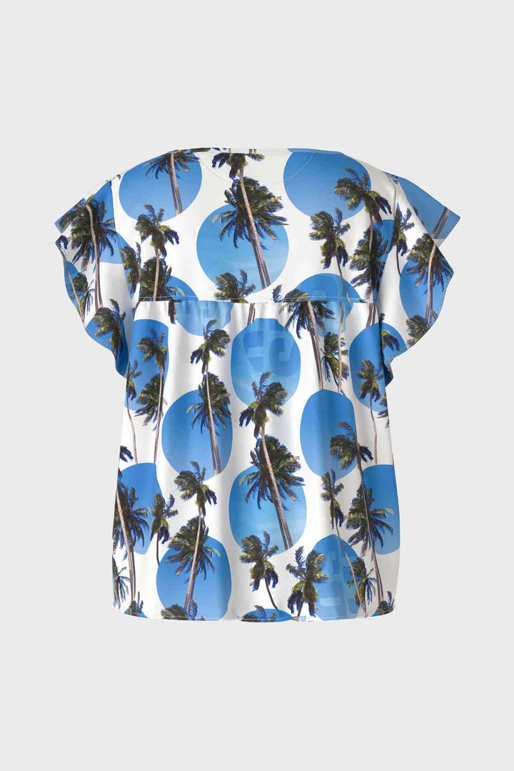 Chemise à imprimé palmier