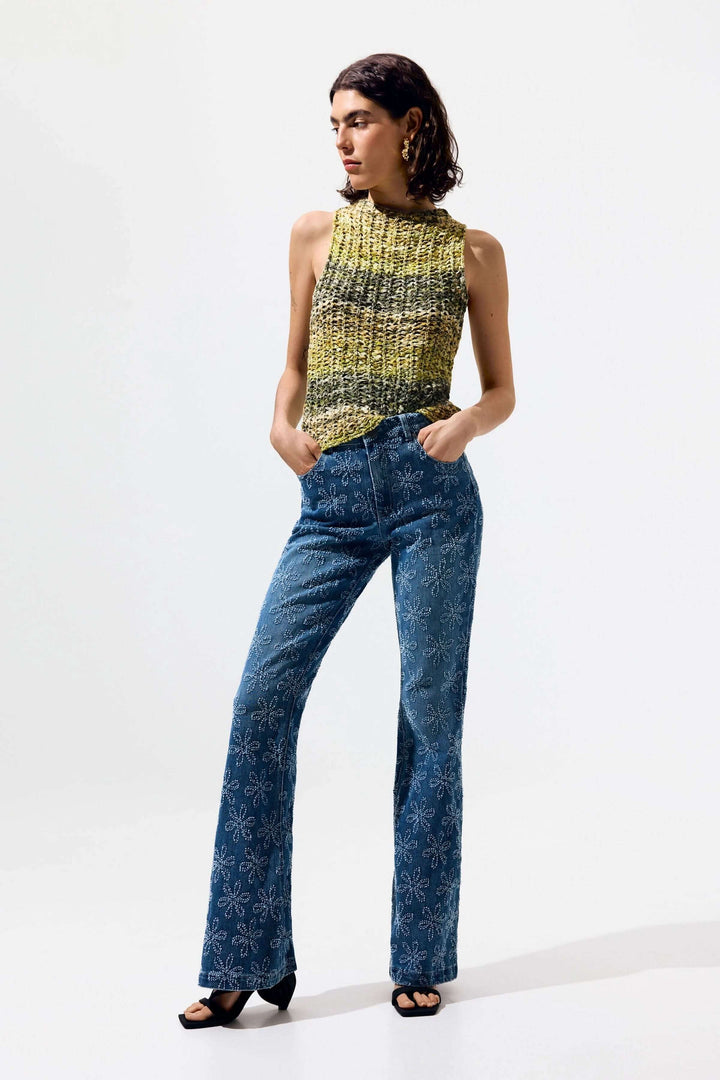 Camisole en tricot texturé sans manches