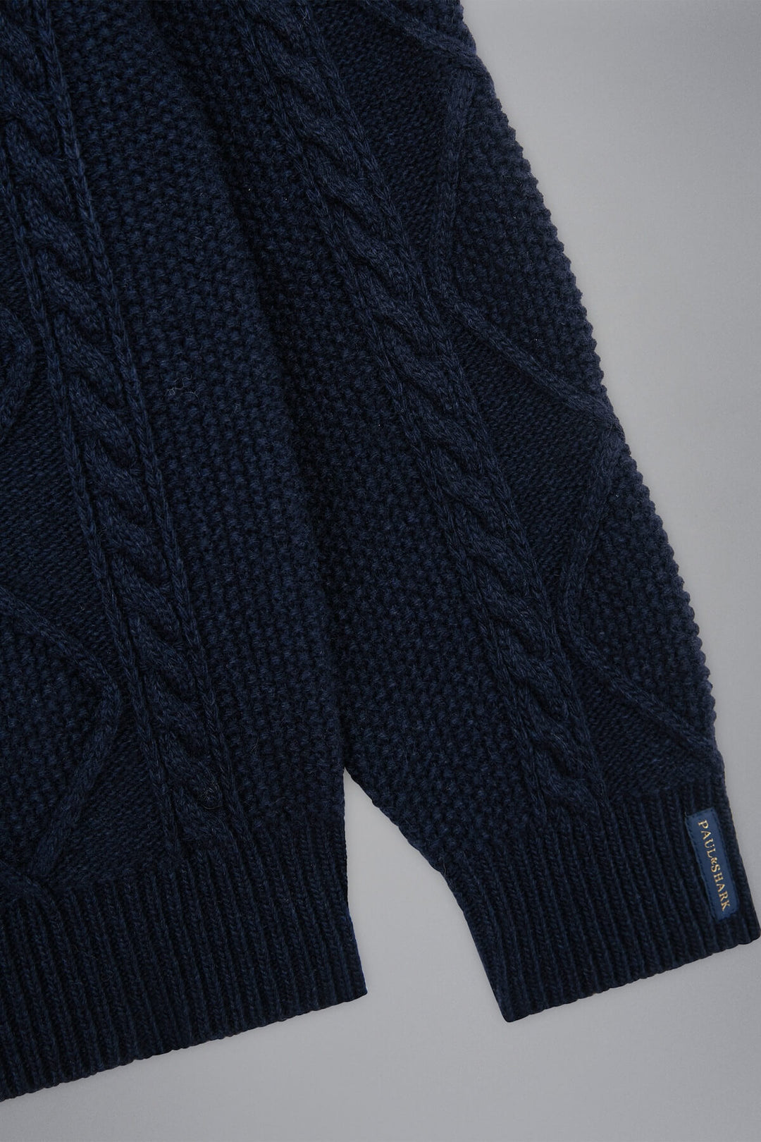 Merino wool cable knit hoodie