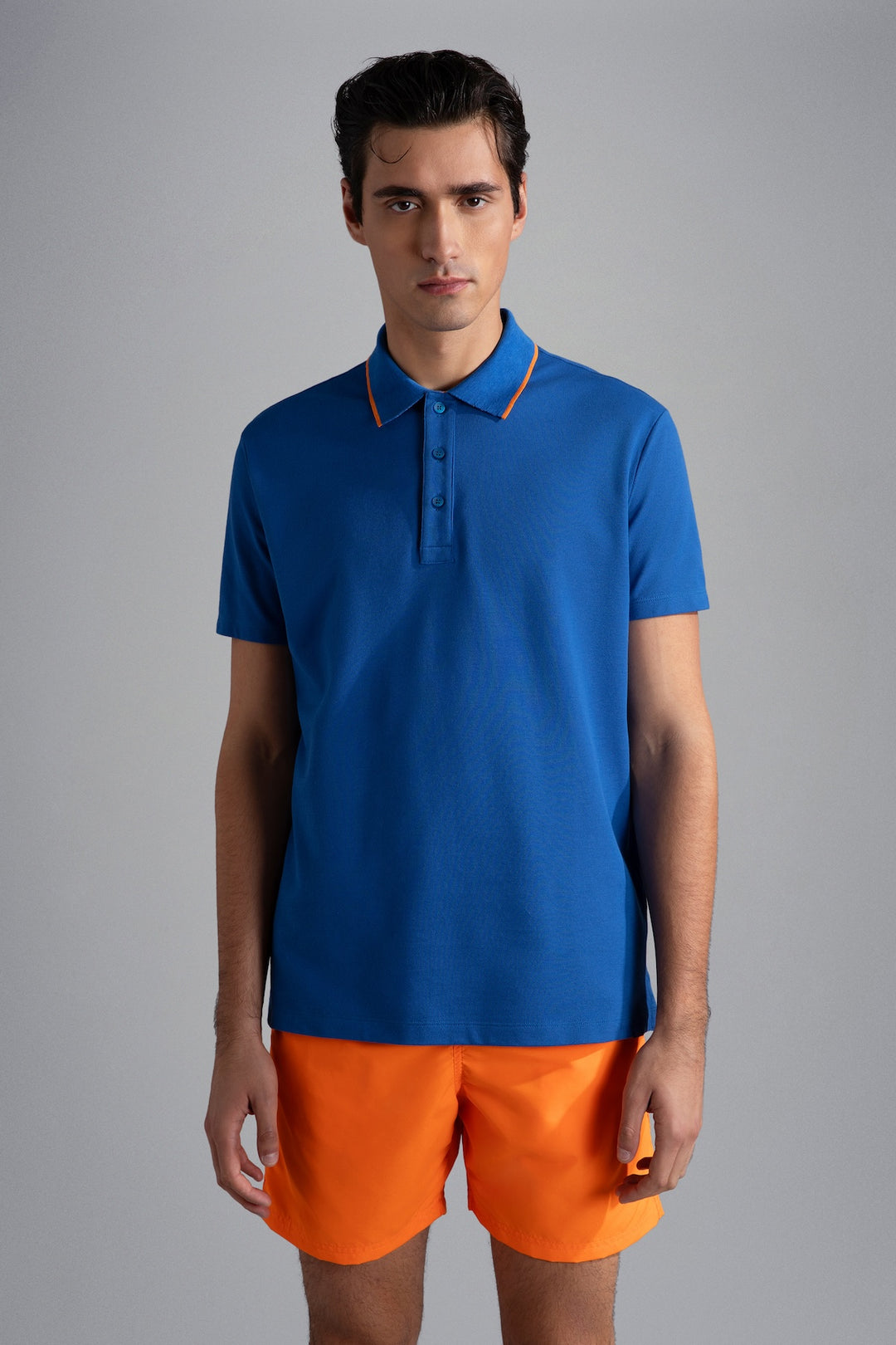 Polo shirt with orange details