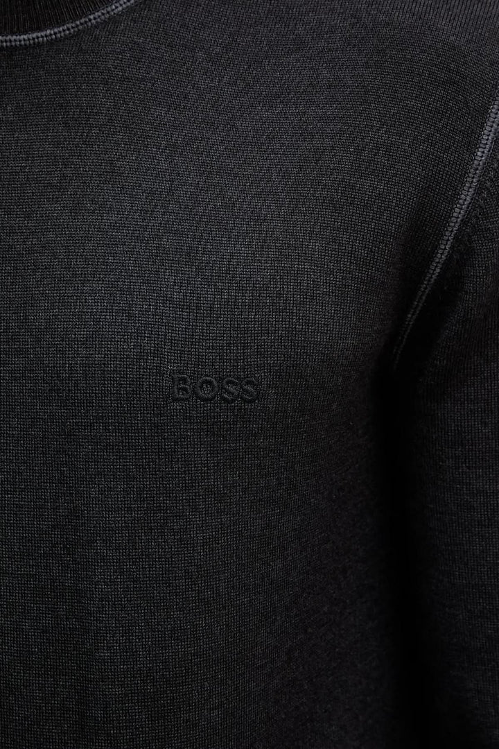 Virgin wool sweater with round neck