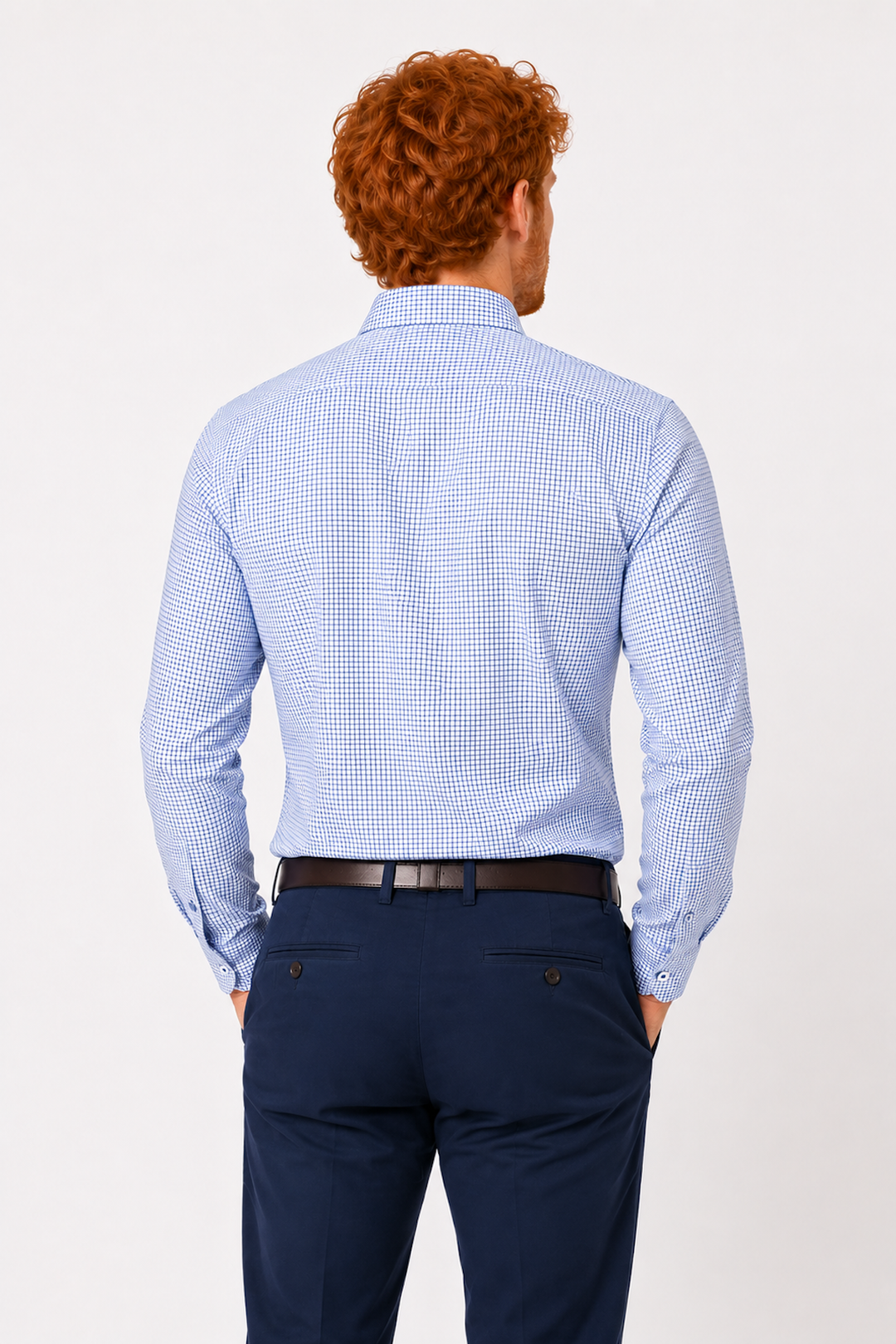 Micro-check dress shirt