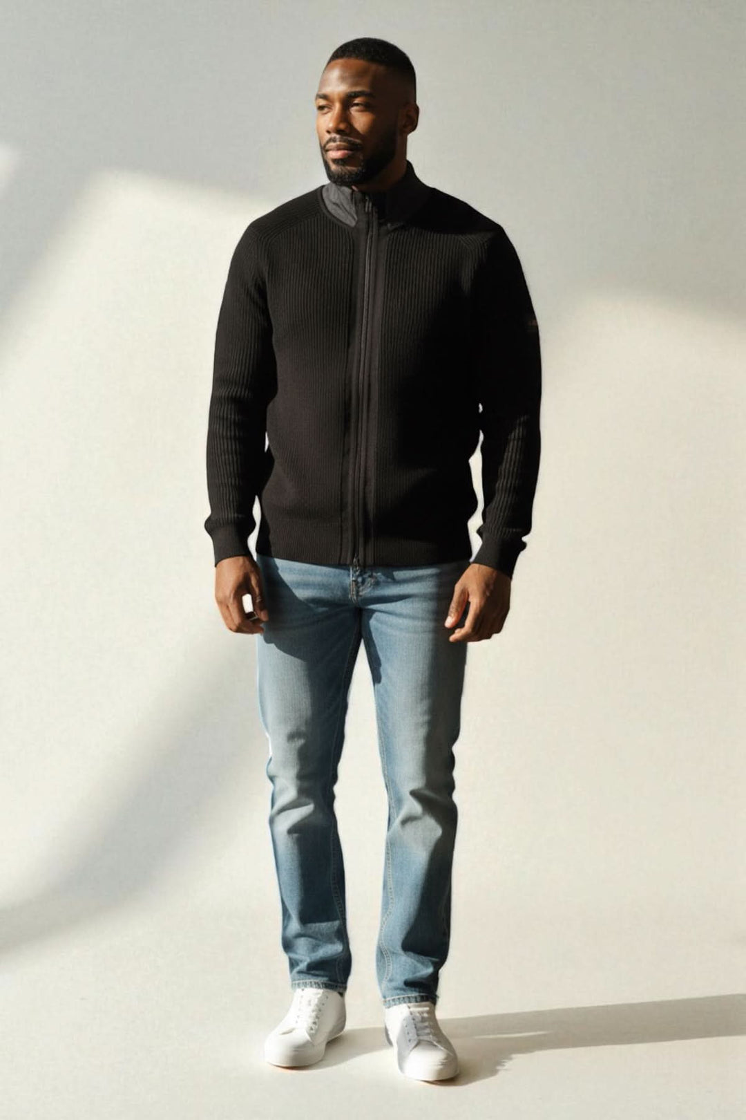 Cardigan Kigloo zippé en laine et nylon