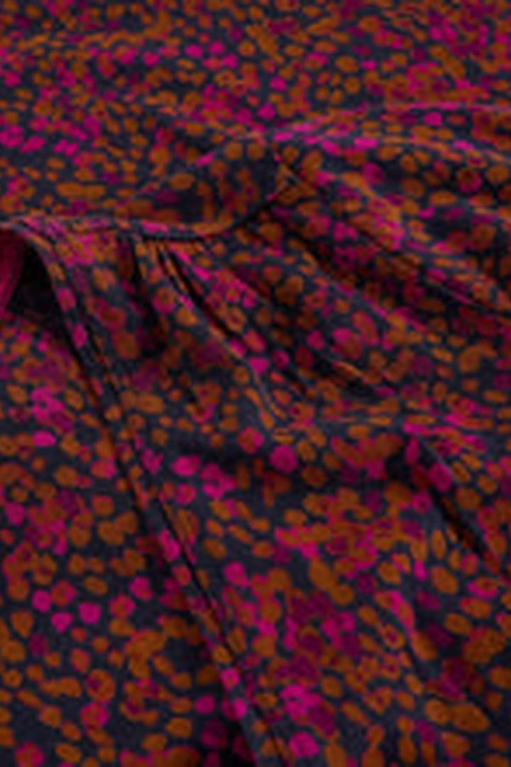 Robe midi en jersey col en V