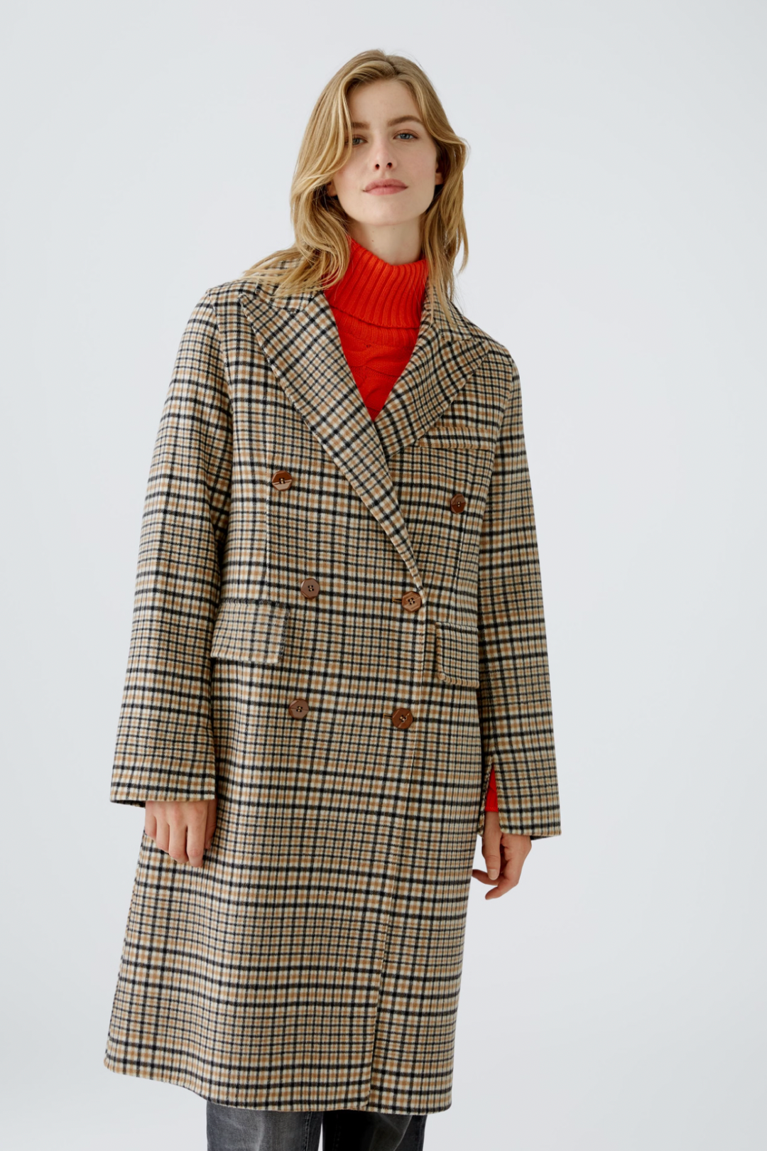 Checked coat