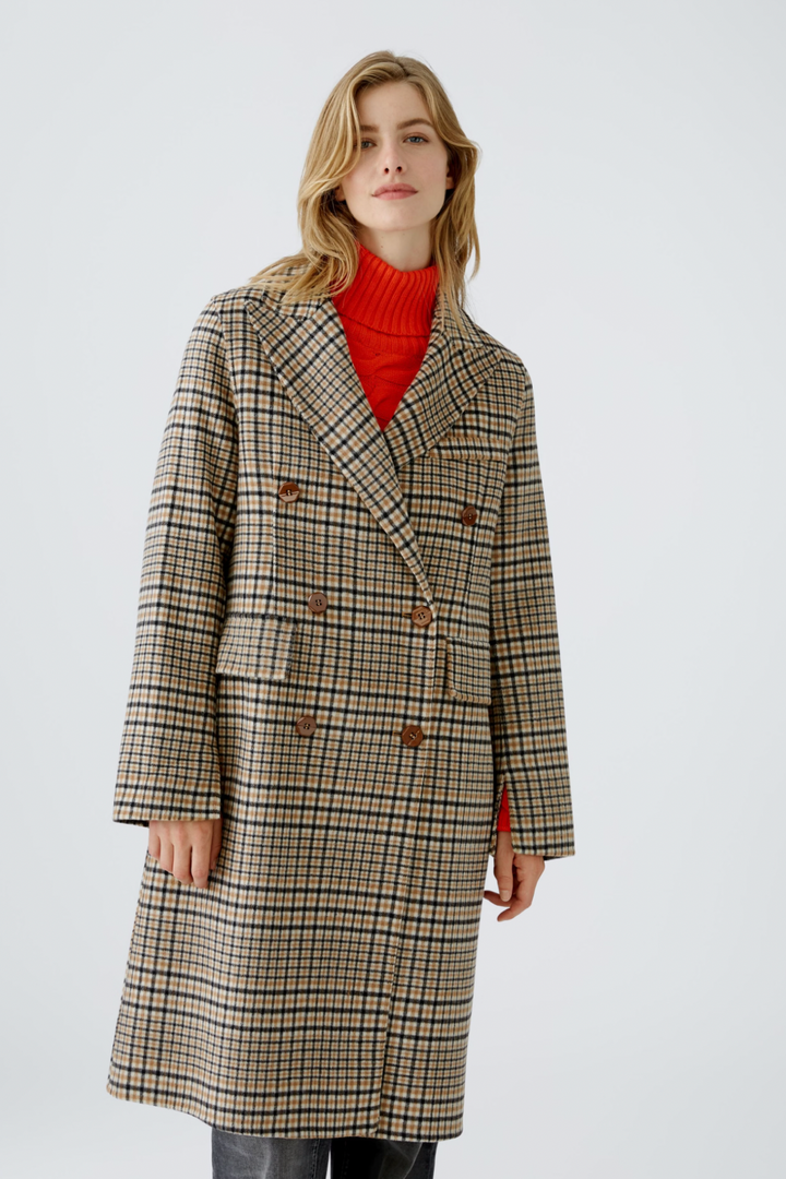 Checked coat