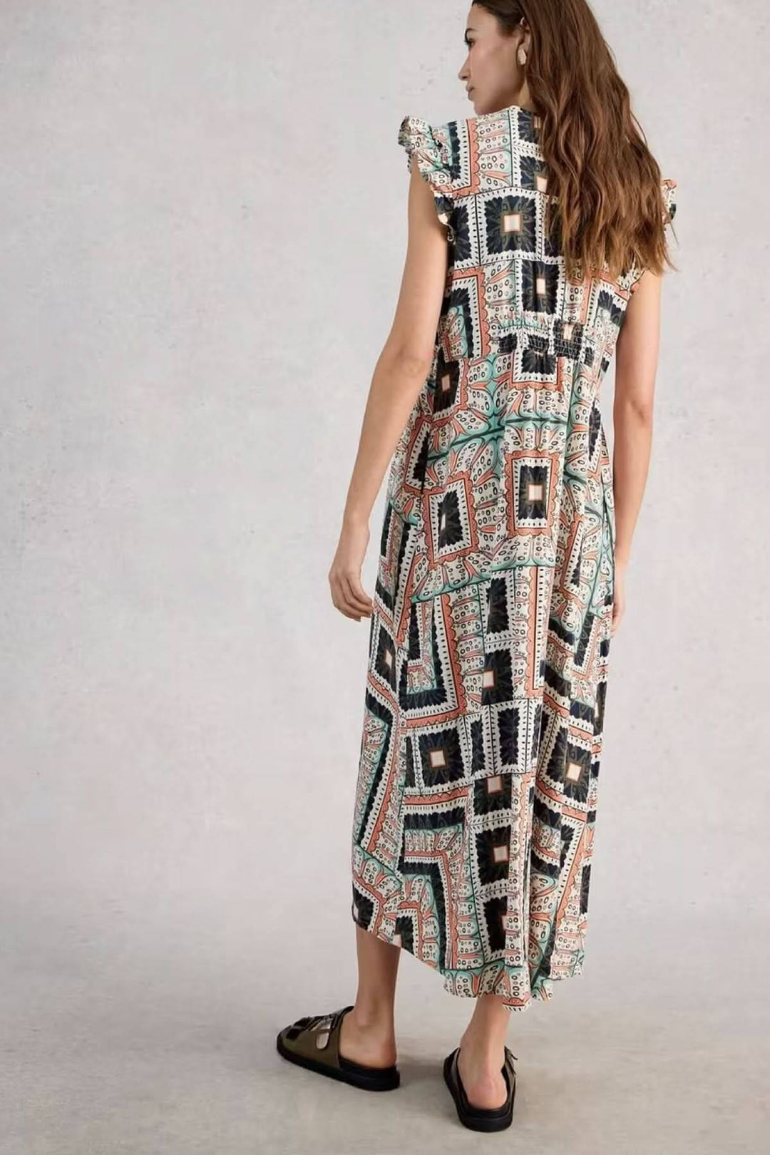 Lorna Long Sleeveless Dress in Linen Blend