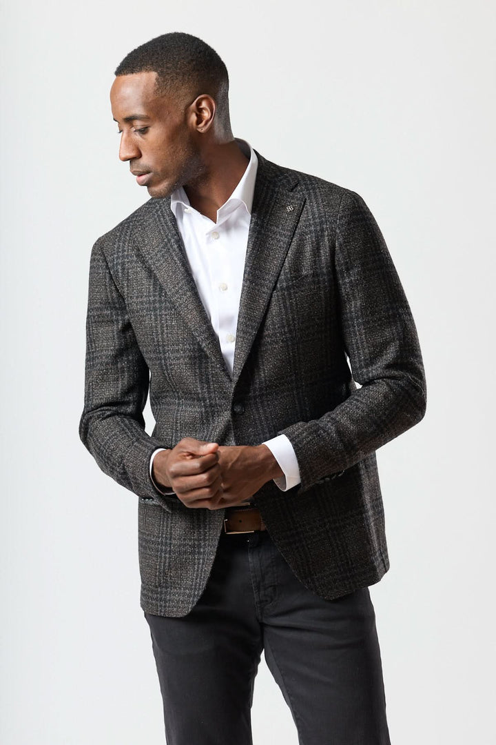 Modern Prince of Wales check blazer