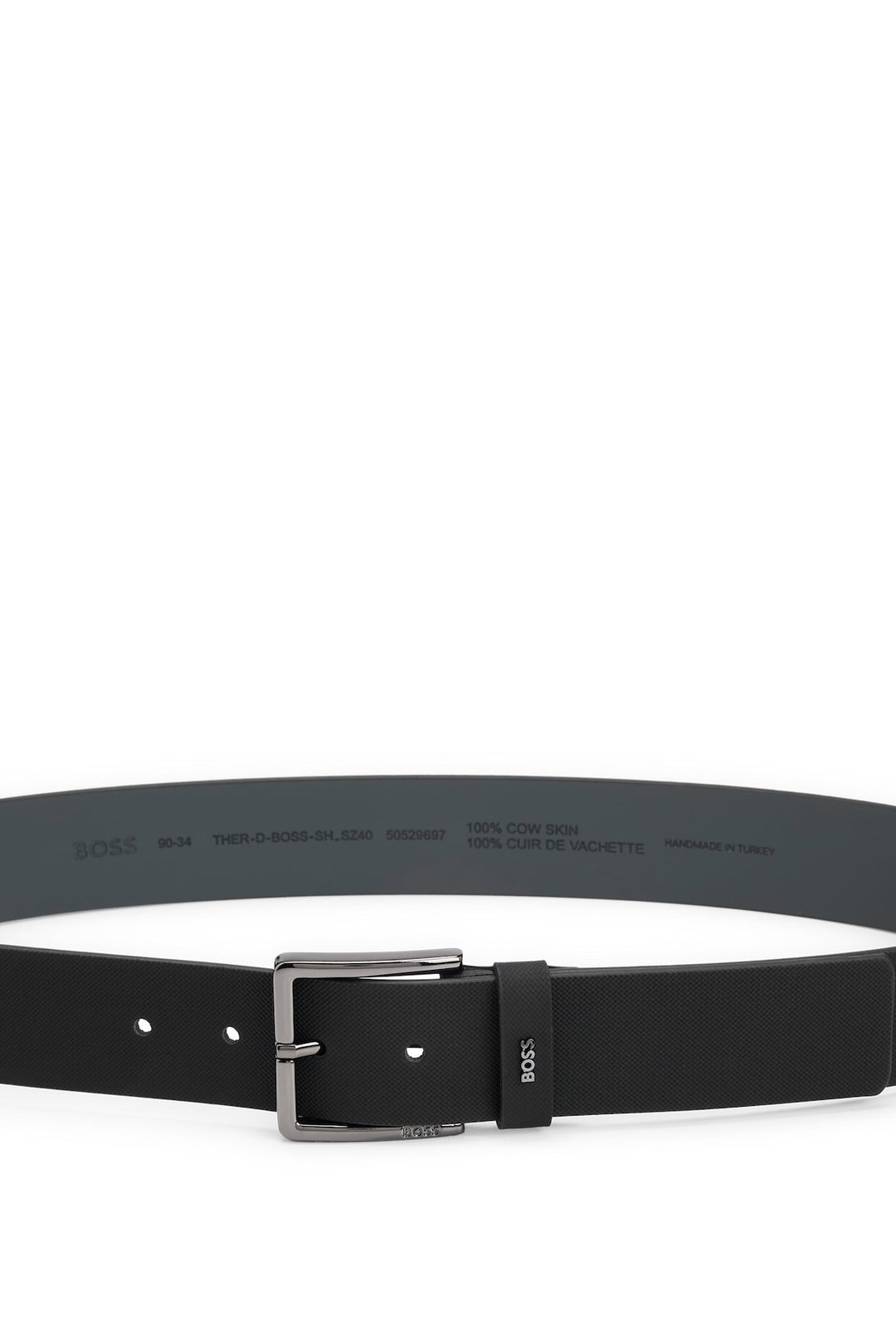 Ceinture en cuir gaufré Homme - Accessoires - Ceinture Hugo boss