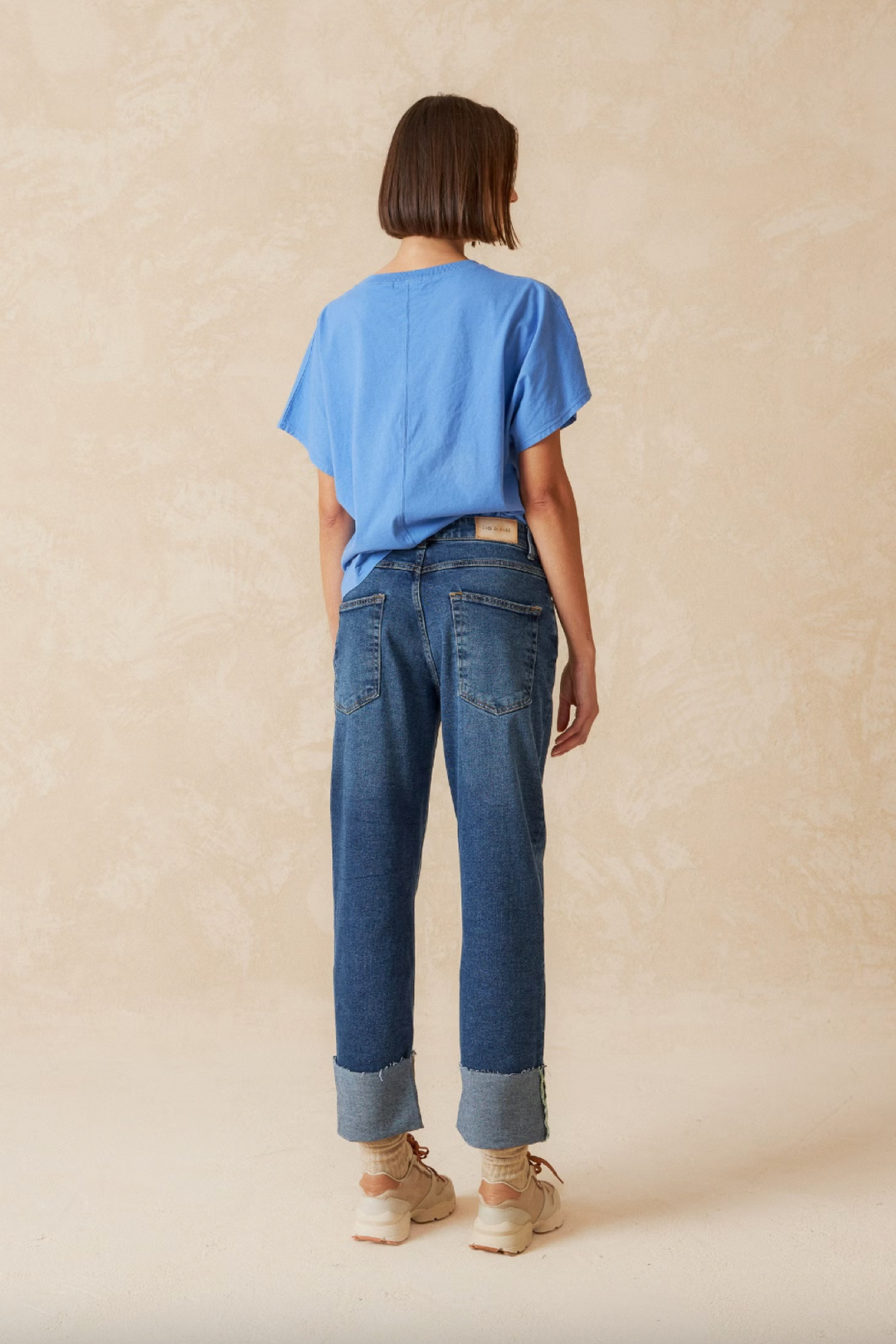 Rolled hem jeans