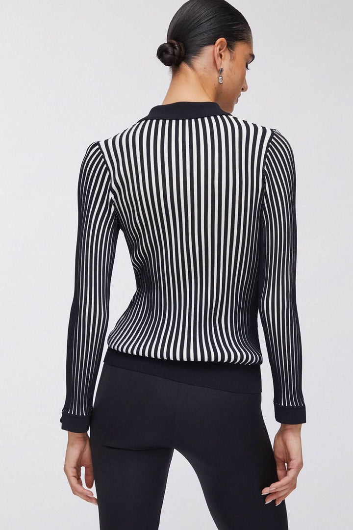 Half-zip ribbed knit polo shirt