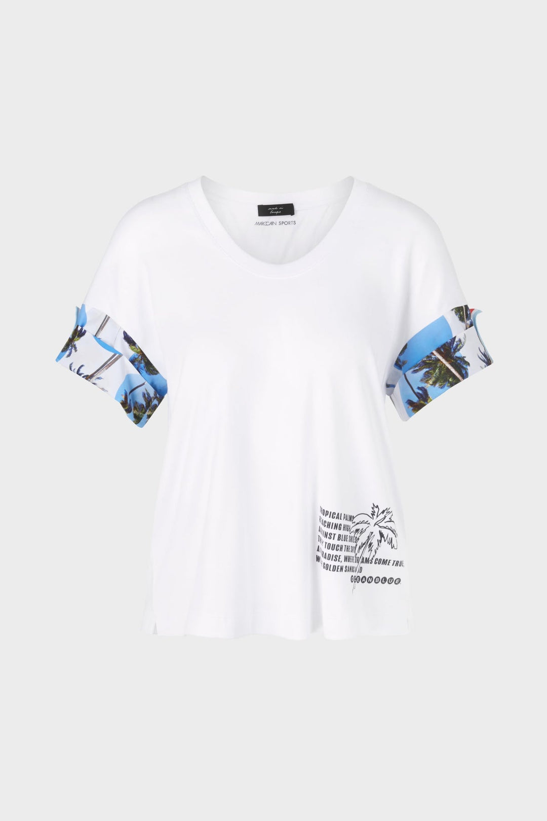 T-shirt with printed sleeves