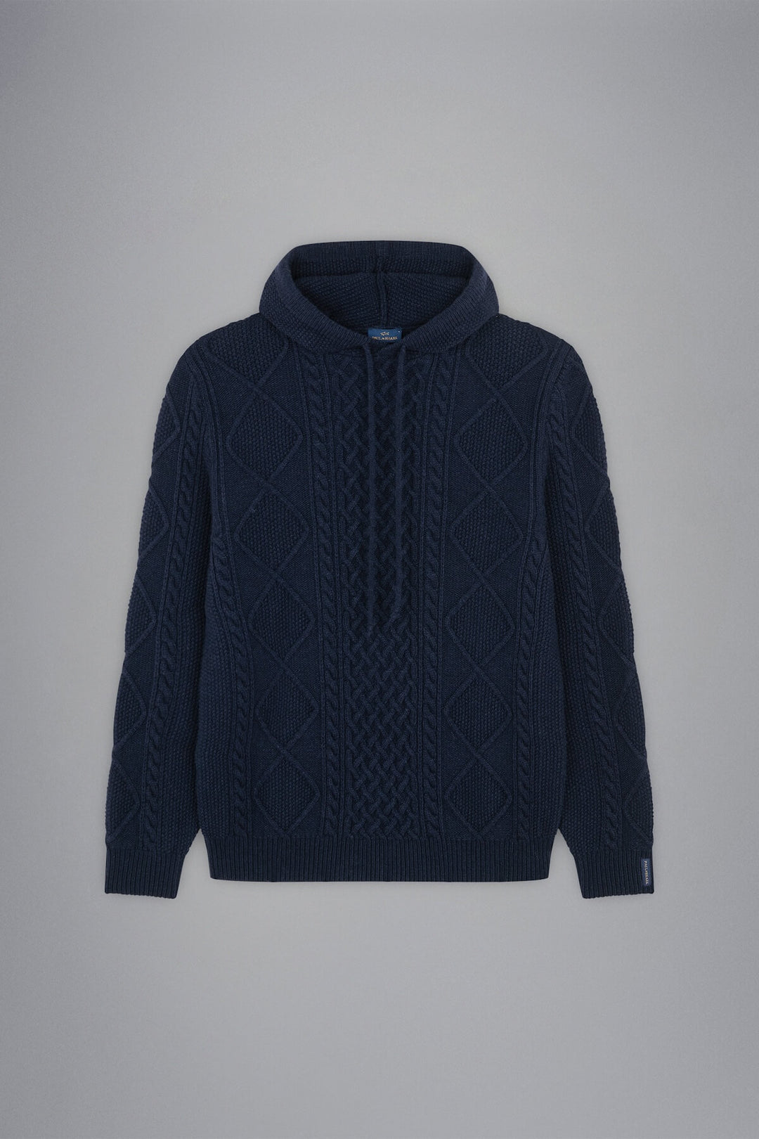 Merino wool cable knit hoodie