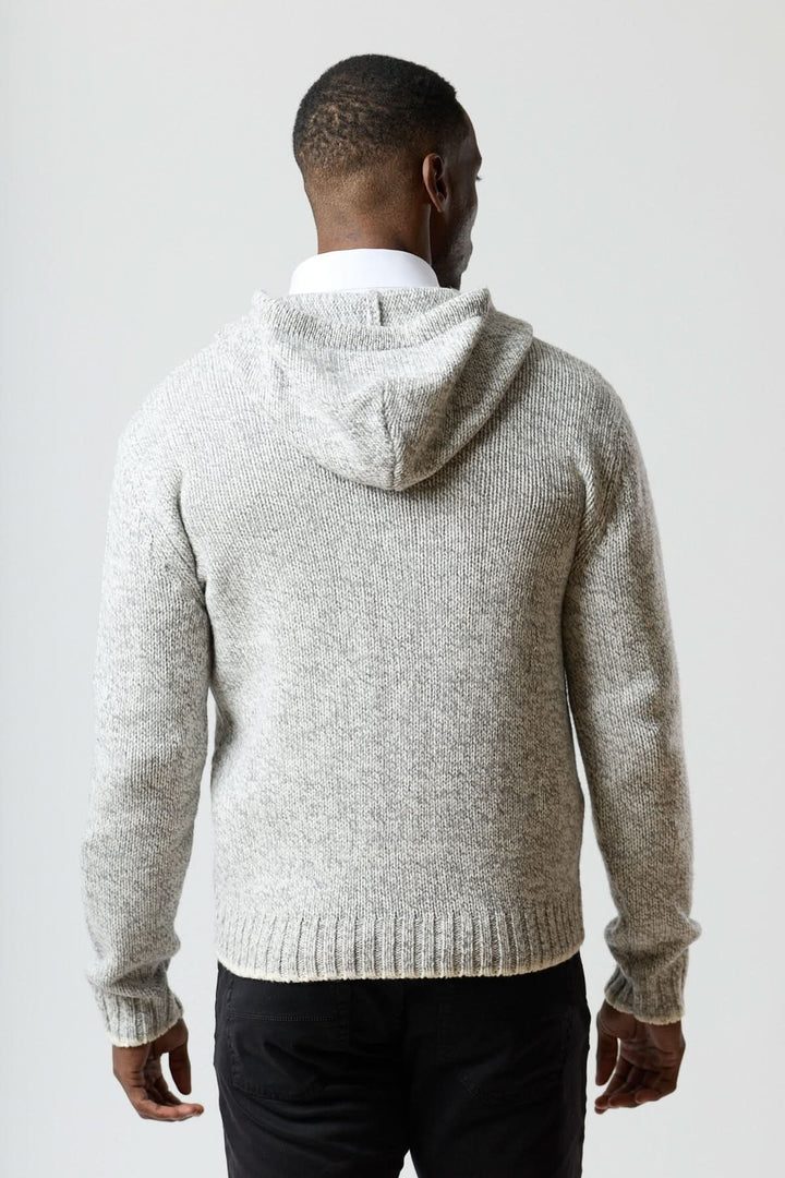 Textured zip-up hoodie
