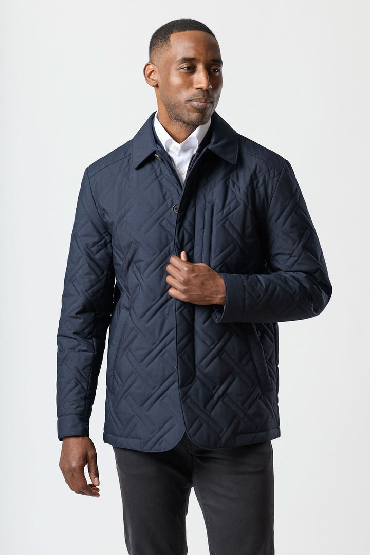 Manteau matelassé technique marine