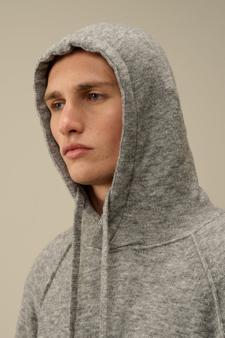 Alpaca wool hooded sweater