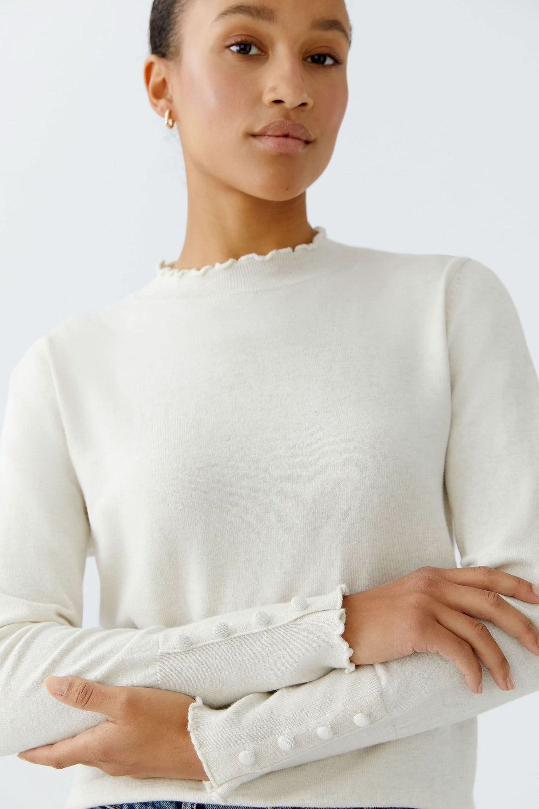 Fitted sweater with a fit