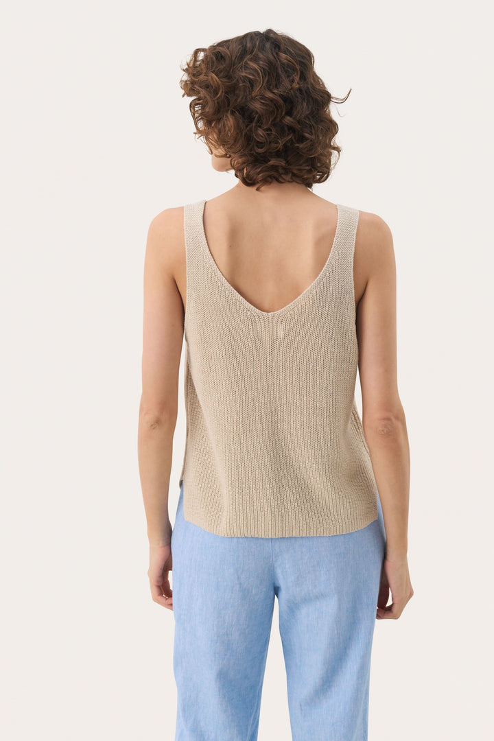 Camisole Rebecca tricotée col v sans manches