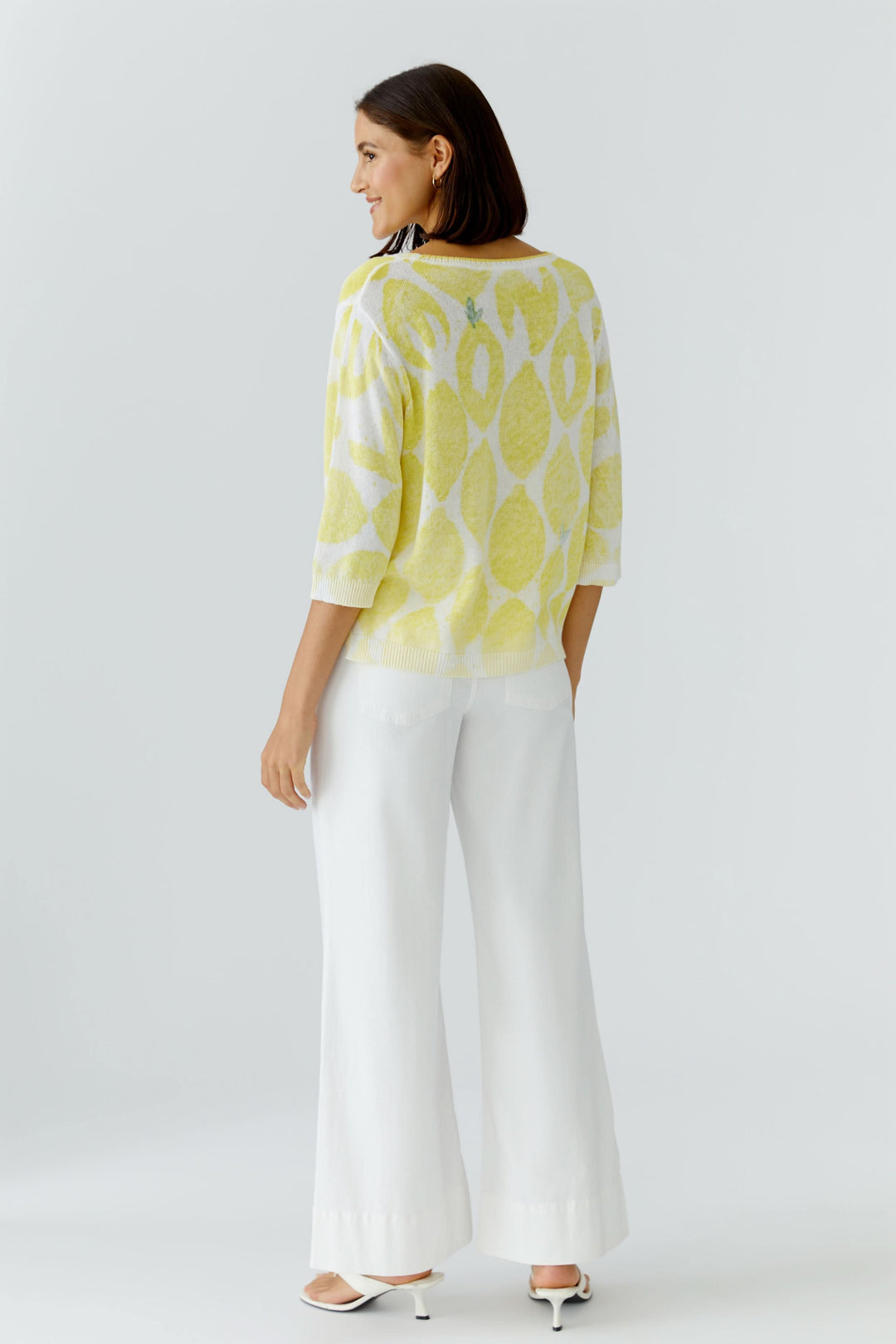 Tricot léger imprimé à manches 3/4