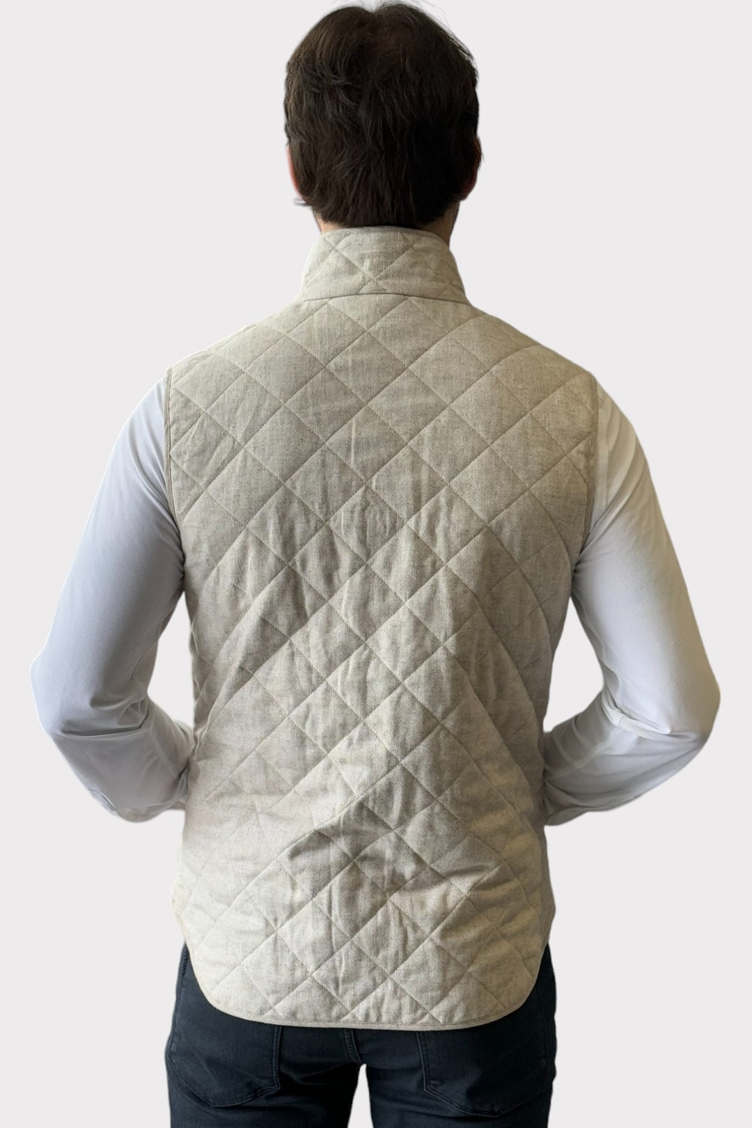linen sleeveless vest