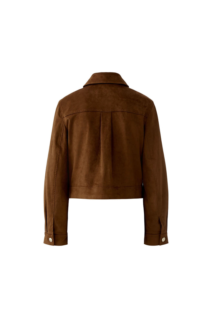 Short suede-effect jacket with pockets