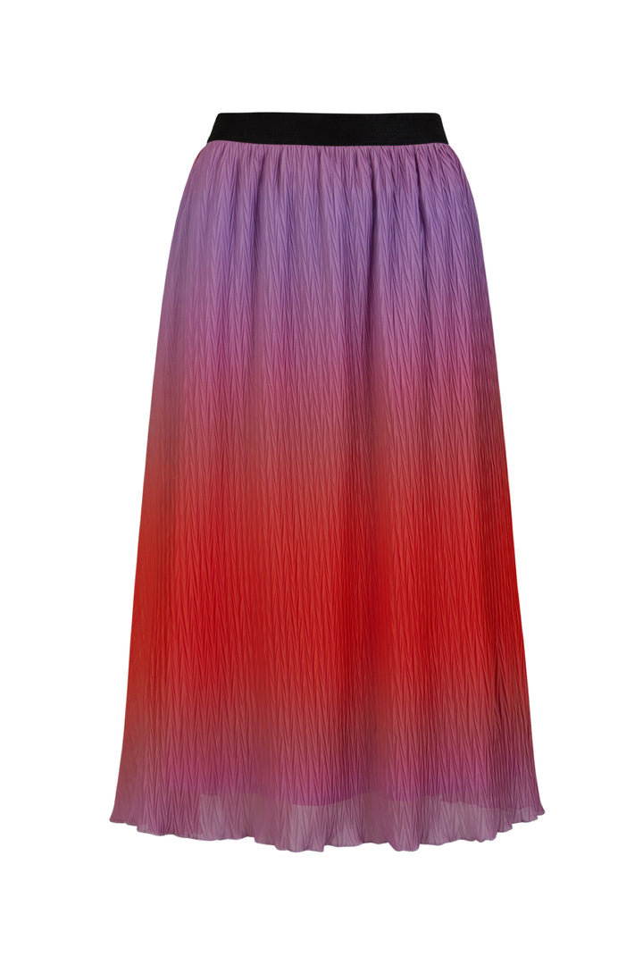 Gradient pleated skirt