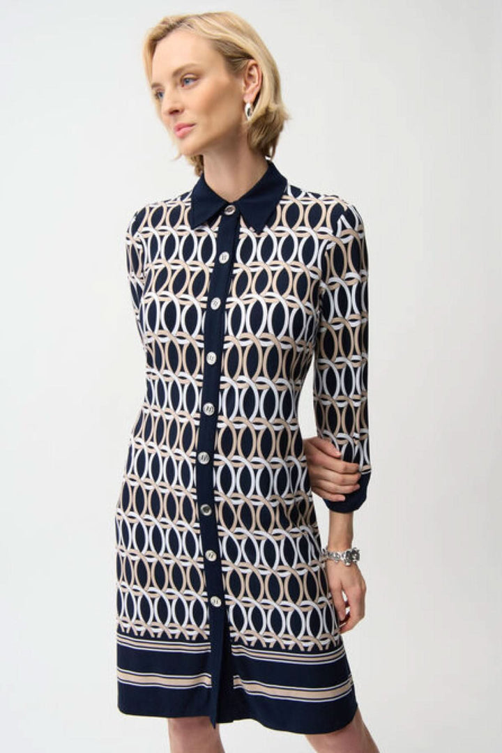 Robe chemisier imprimée graphique