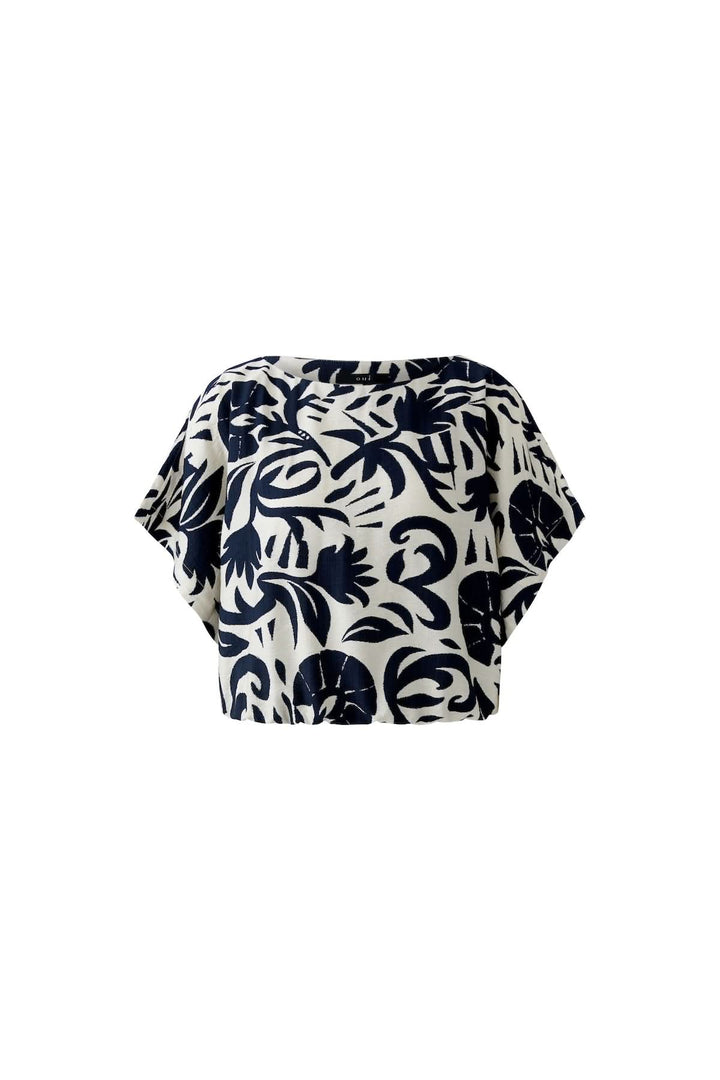 Chemisier à manches courtes imprimé artistique