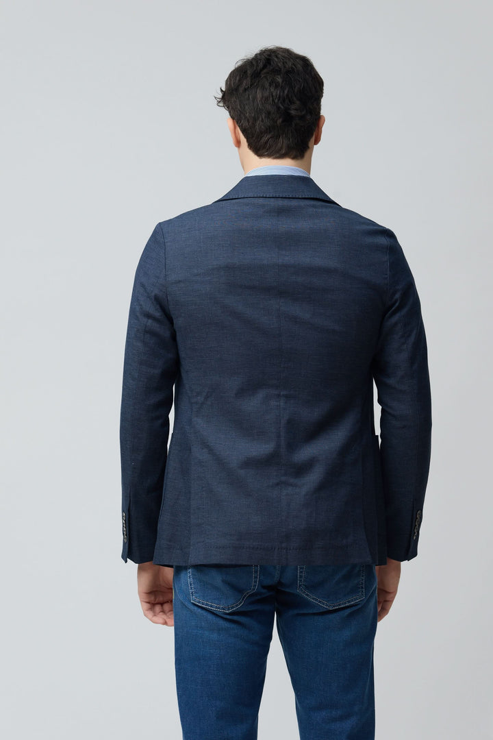 Veston en coton et lin extensible