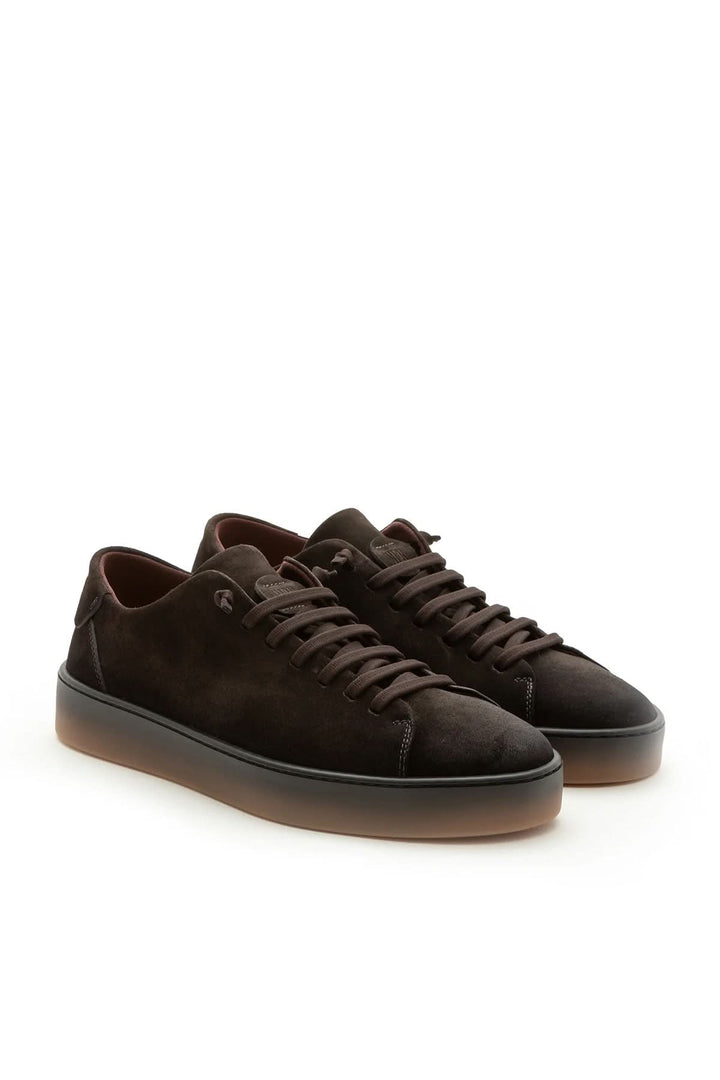 Sneaker homme cuir veau finition travaillée