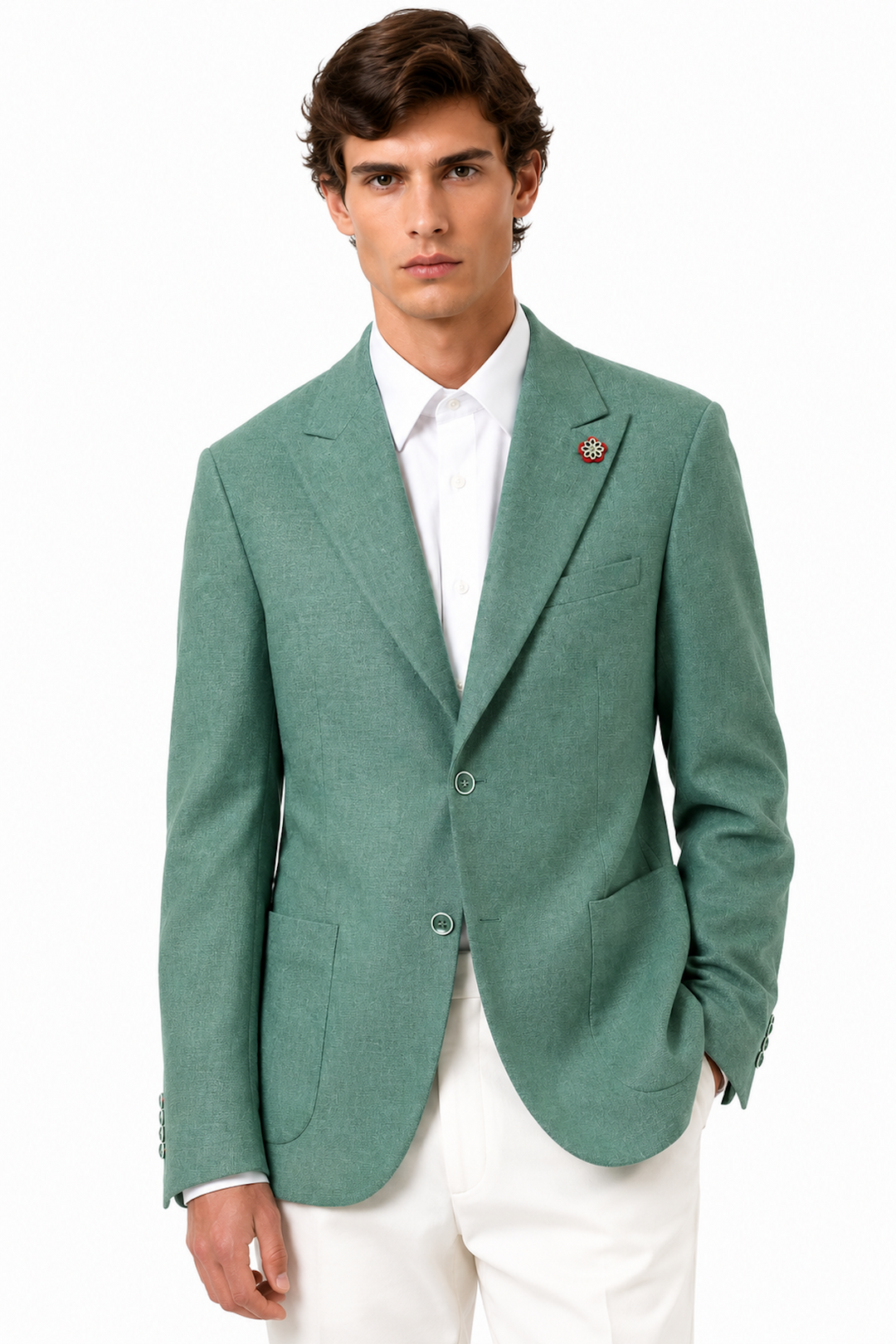 Stretch textured blazer