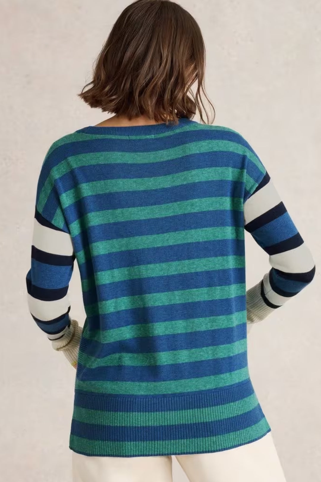 Olive Striped Sweater