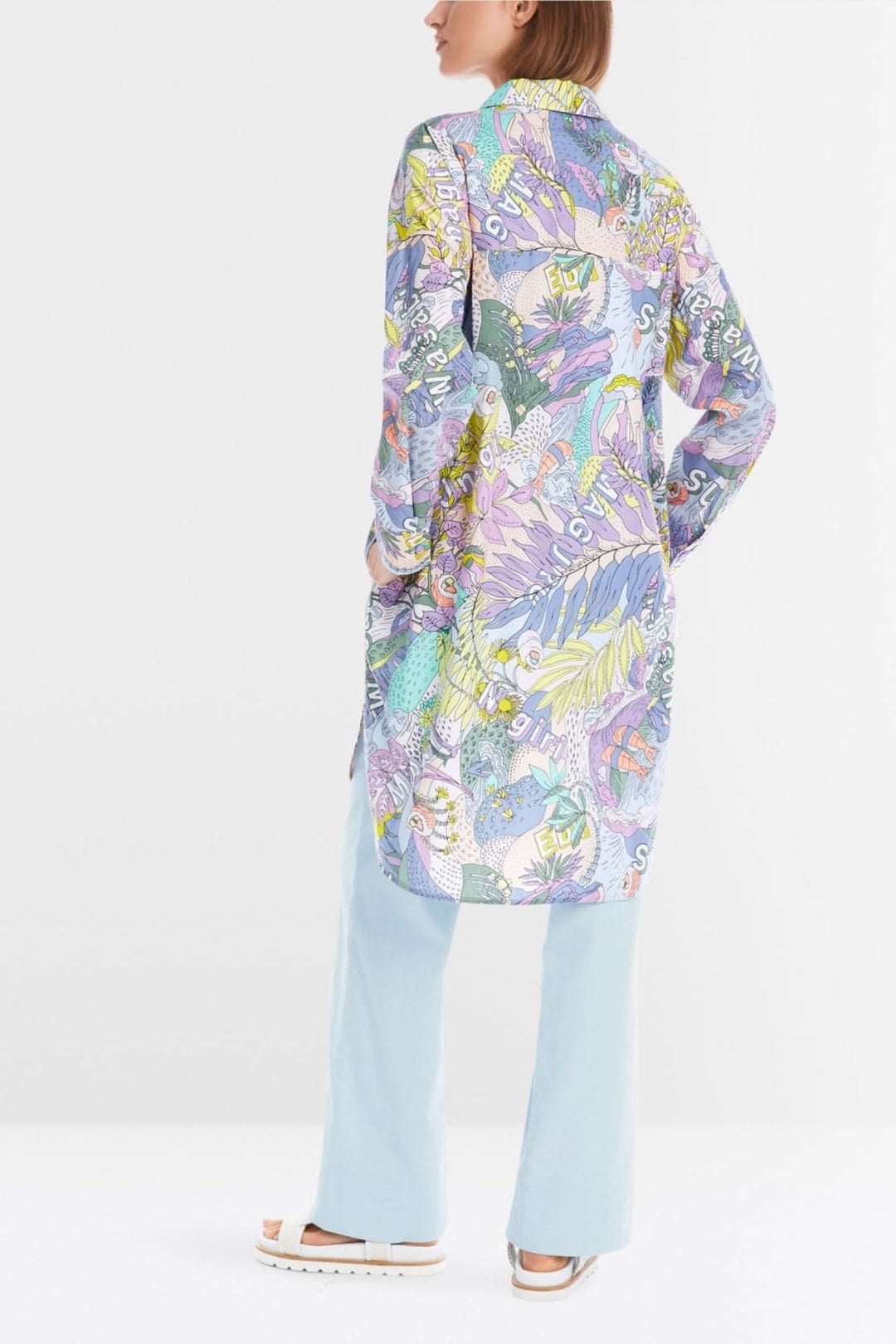 Printed shirt dress