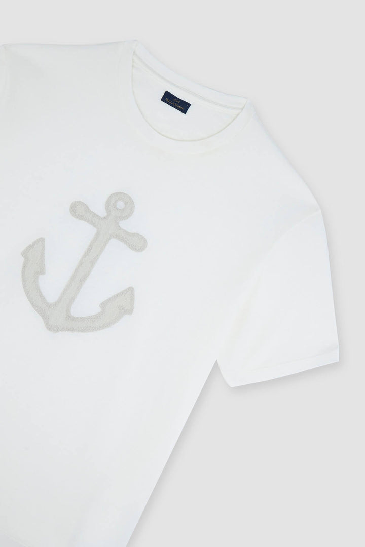 Sweater with embossed anchor