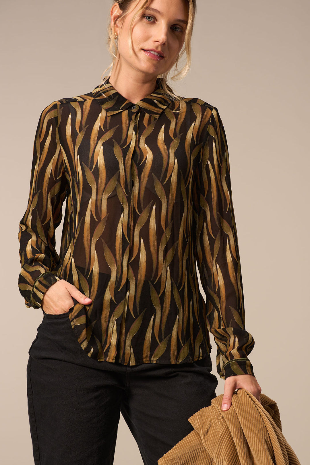 Blouse imprimé végétaux Femme - Blouses et chemises - Blouses et chemises avec col Nile