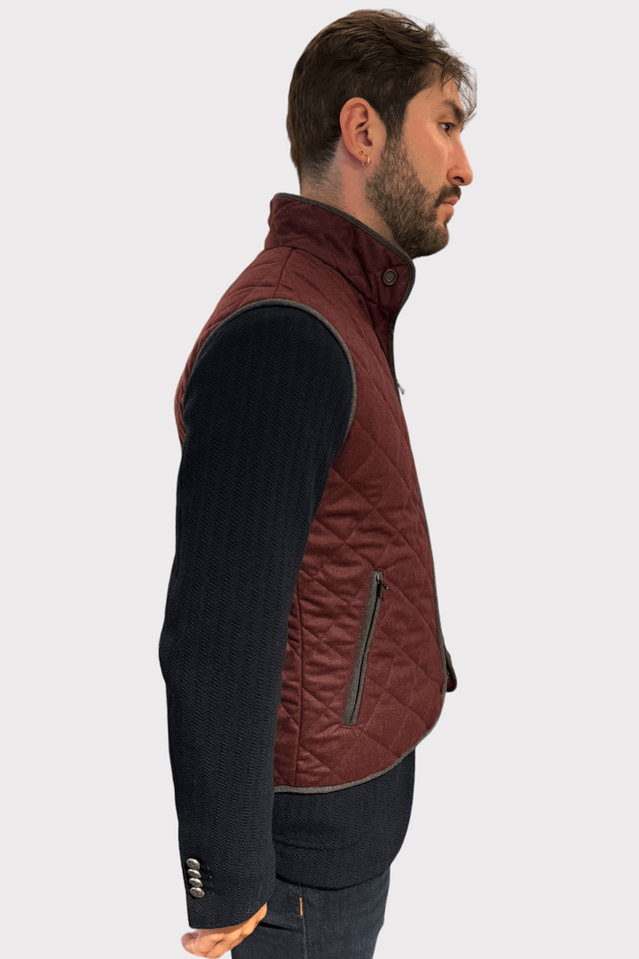 Quilted wool vest