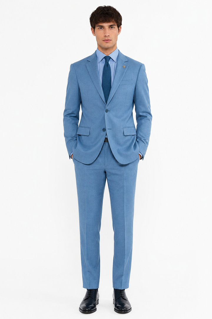 Essential stretch wool suit