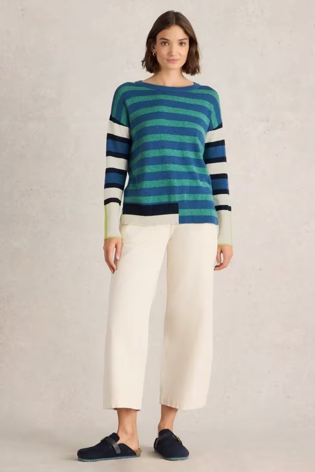 Olive Striped Sweater