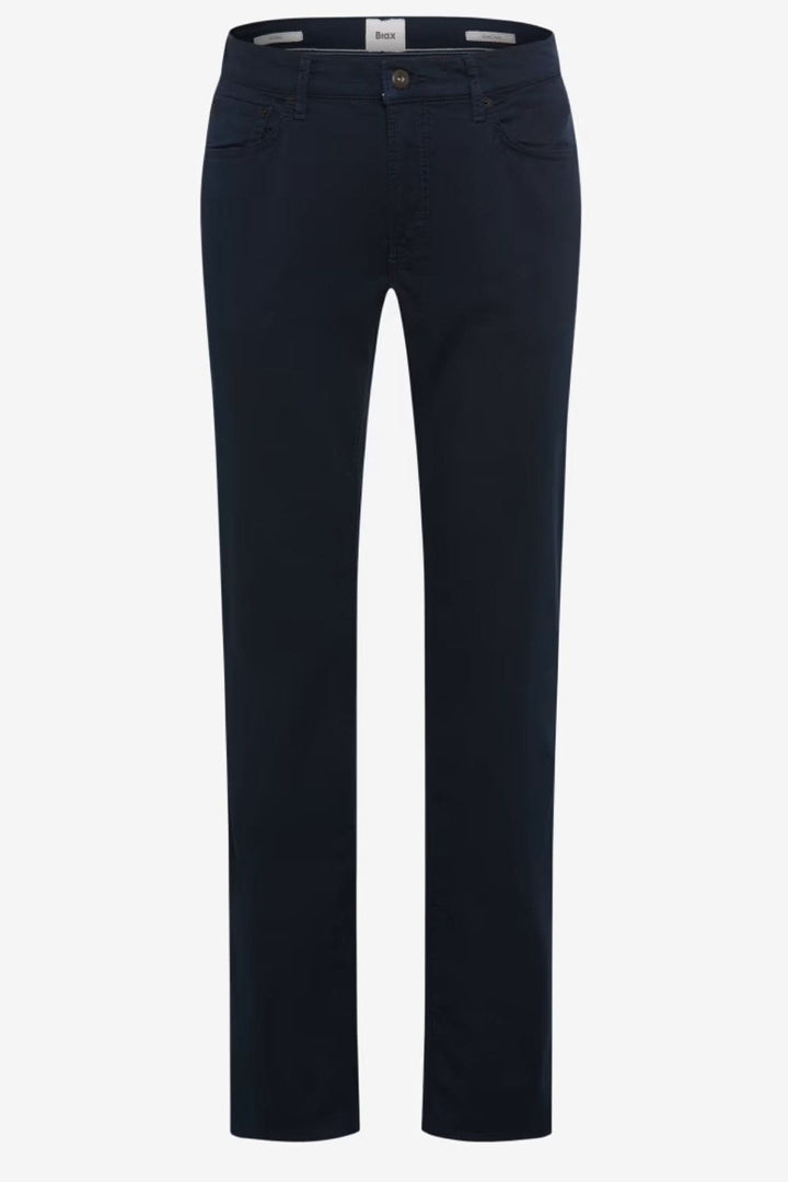 Pantalon ajusté extensible noir avec poches latérales, coupe moderne et élégante, idéal pour toutes occasions, confort optimal.