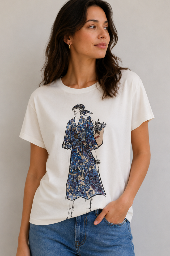 Artistic print T-shirt