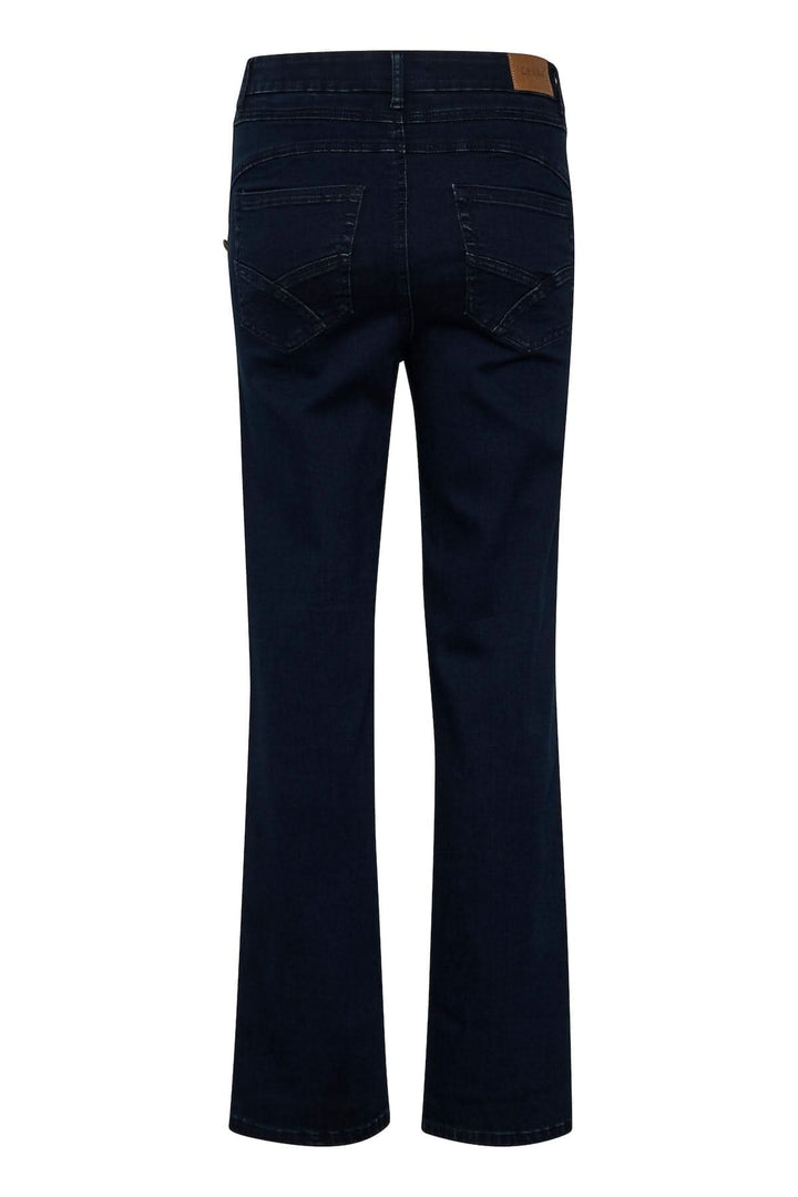 Jean Kanya noir arrière avec poches et taille haute, coupe ajustée jusqu&