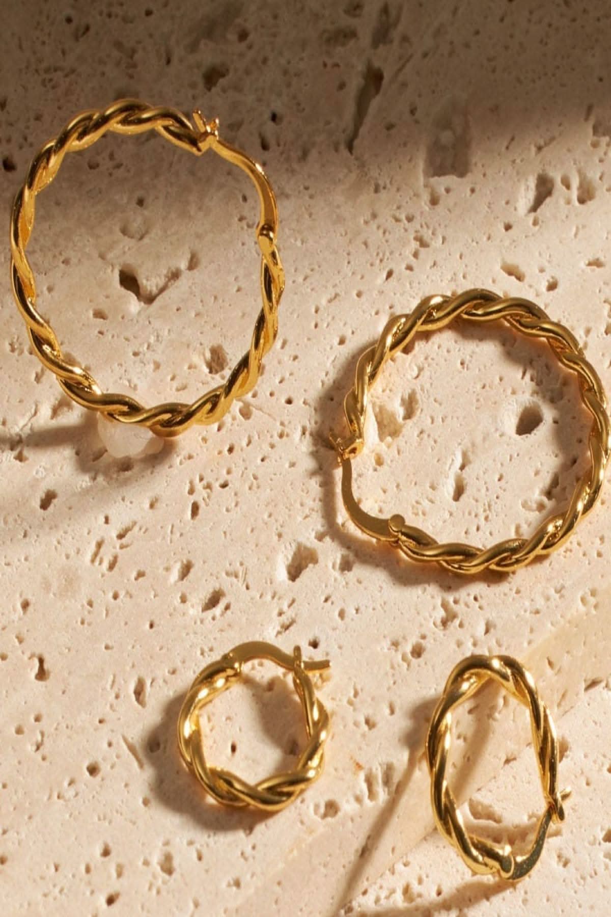 Boucles d'oreilles "The Corda Hoop Duo" The Perfect Hoop 